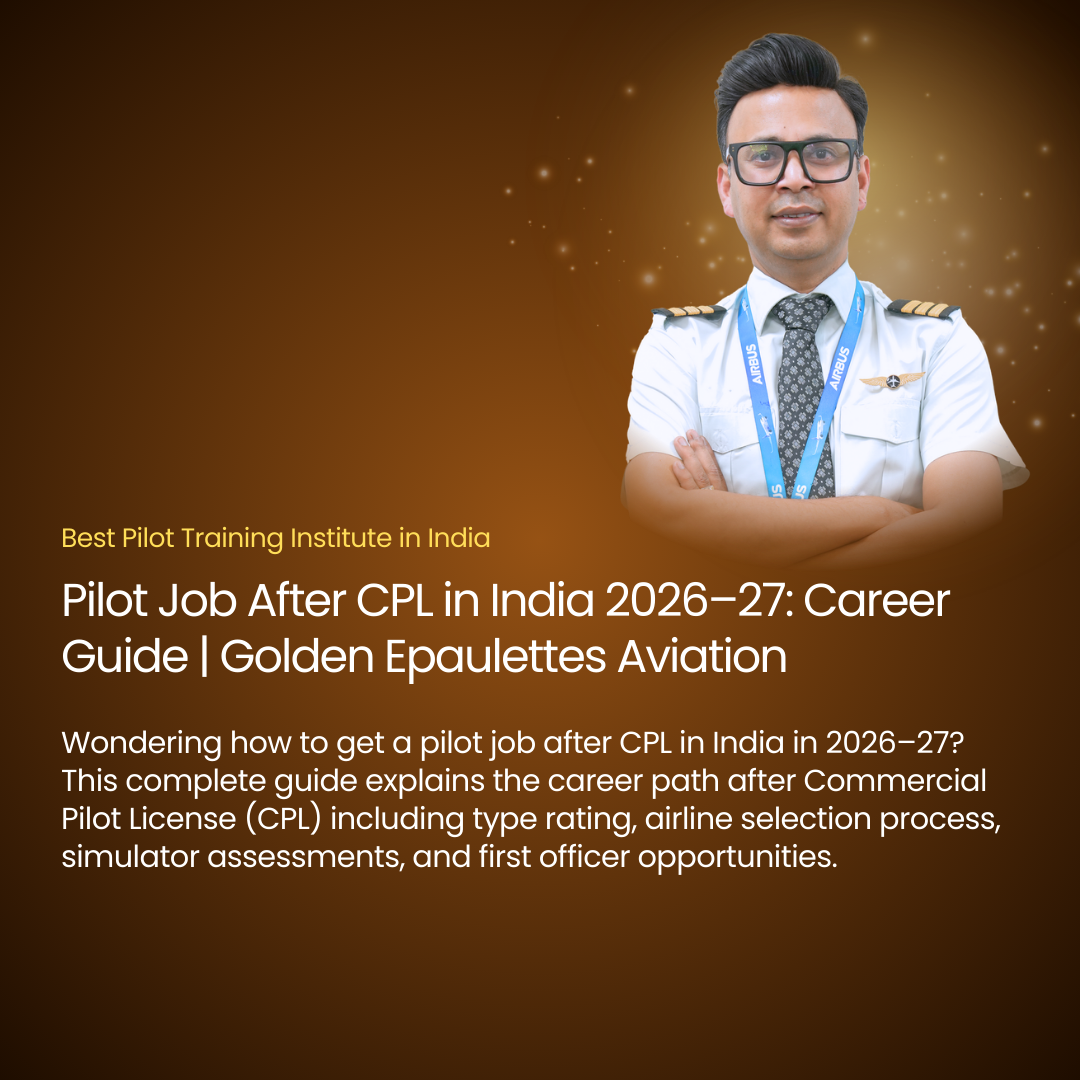 Pilot Job After CPL in India 2026–27: Career Guide | Golden Epaulettes Aviation